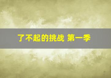 了不起的挑战 第一季